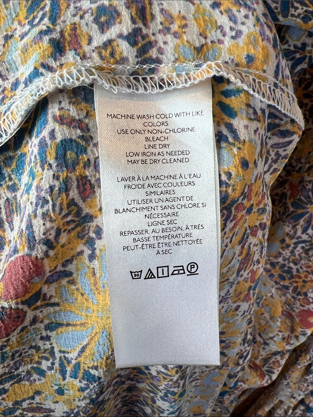 Free People Floral Maxi Dress in Yellow, Blue, Rust and Cream Sheer XS - Picture 8 of 10